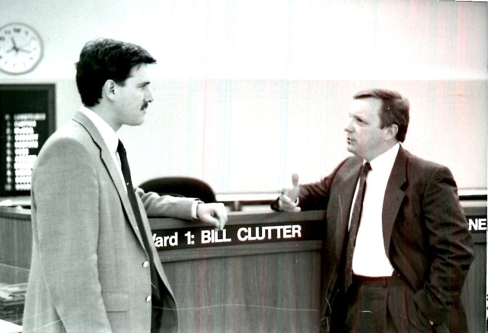Bill Clutter (left) pictured with then Congressman Dick Durbin